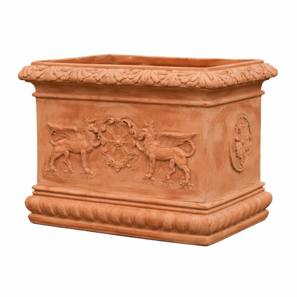 Blumenkasten mit Verzierung